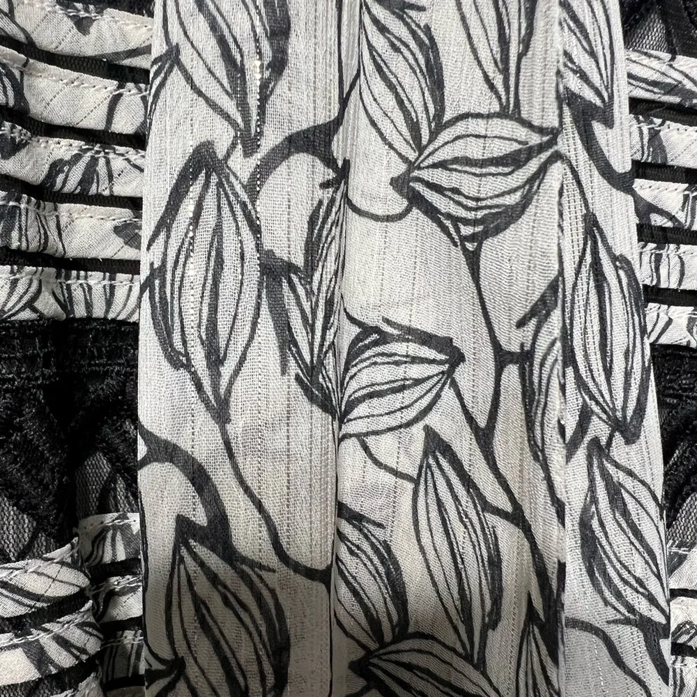 Sachin & Babi Silk Floral Tule Chevron Neck Tie Sample Dress 🔥 - Picture 7 of 10